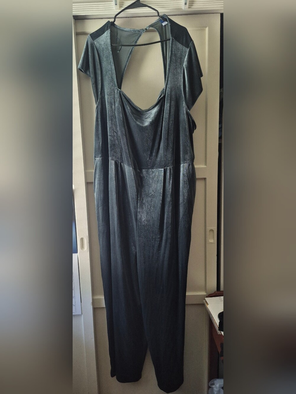 Old Navy Green Velvet Jumpsuit